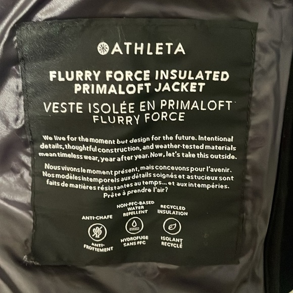 Athleta Flurry Force Insulated PrimaLoft® Jacket Size Medium NWOT - Picture 12 of 13